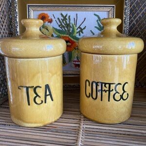 Vintage Ceramic Tea and Coffee Canister Set